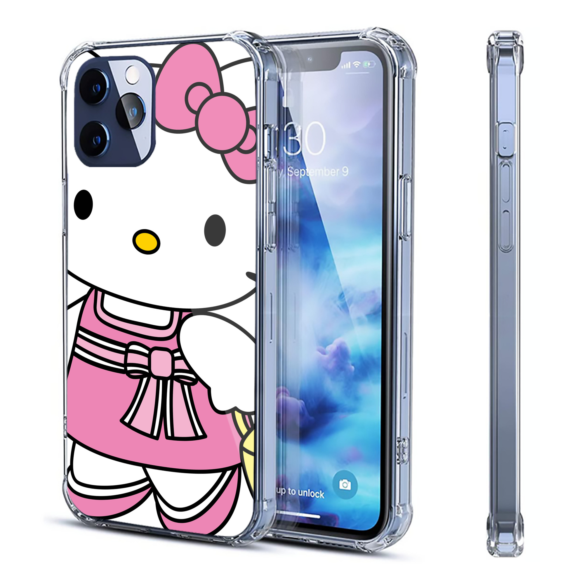 （画像用） Hello Kitty ハローキティ 【iPhone 12シリーズ対応】透明スマホケース（クリアソフトケース）
